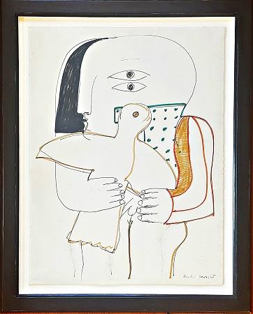 Figur mit Vogel, 1965