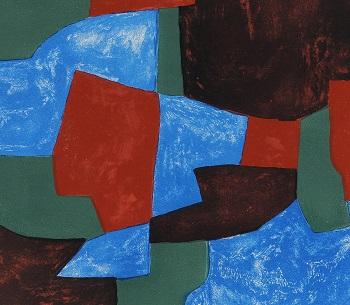 Serge Poliakoff , Komposition Blau, Grün und Rot, 1961