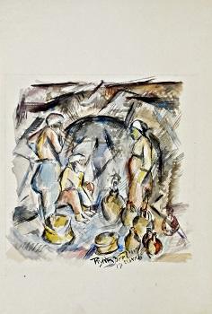 Frauen mit Krügen, 1917