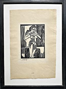 Frau auf Teppich, 1915